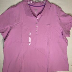 Izod Lavender Button Down Polo Shirt